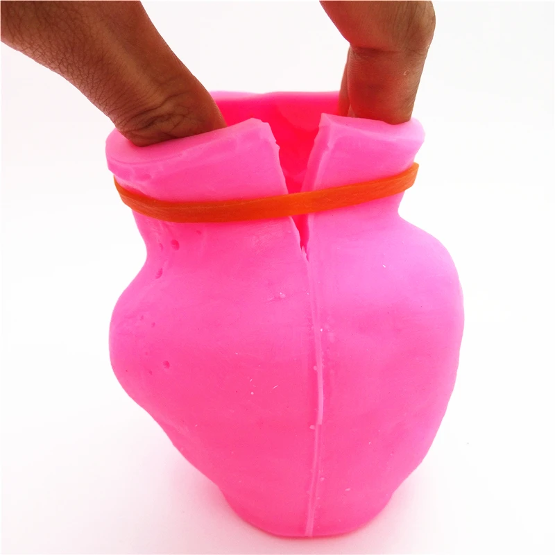 Милые девушки 3D Цветочный горшок Силиконовые формы выпечки шоколада смолы свечи