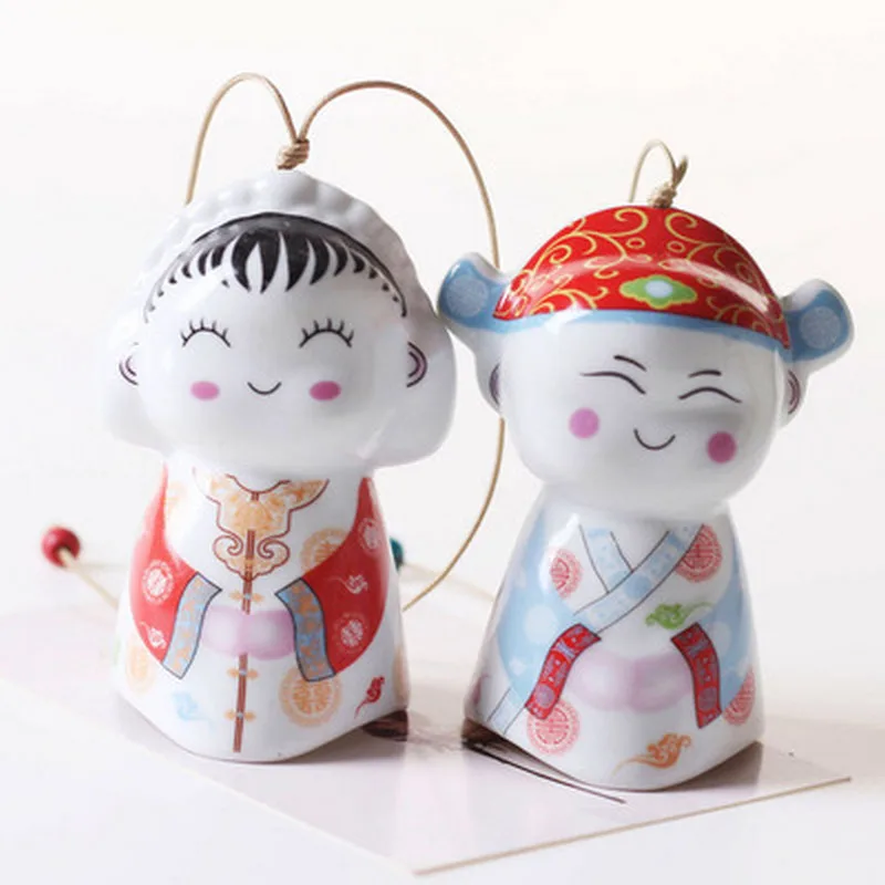 Китайская керамическая солнечная кукла ветряные колокольчики праздничный