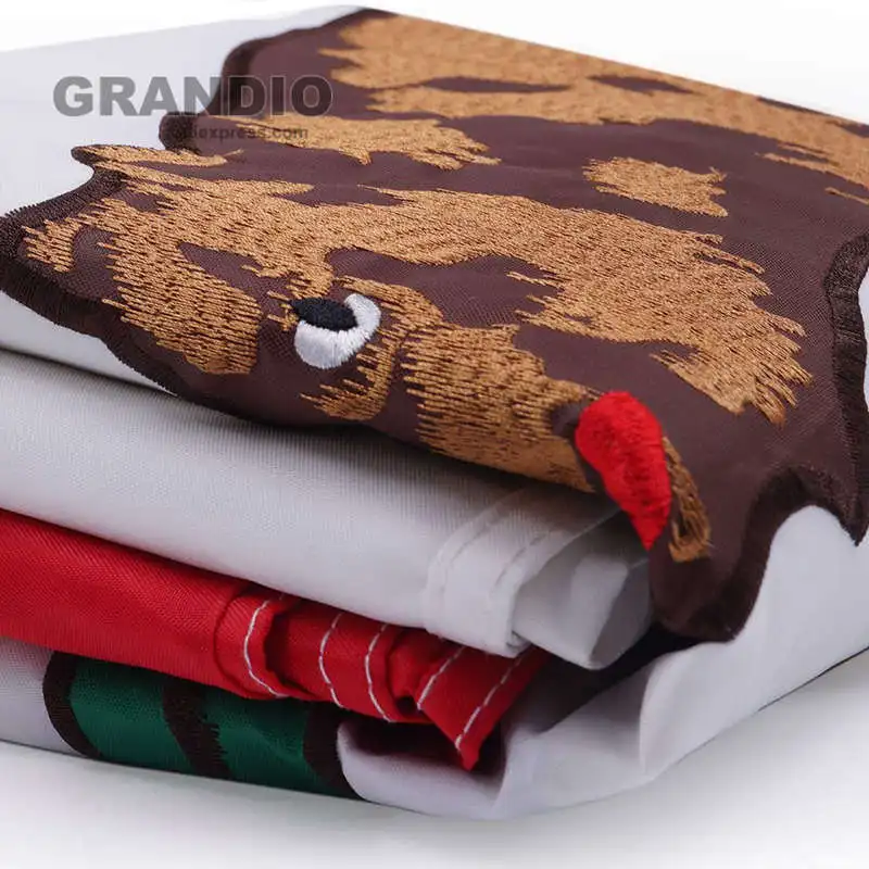 Вышитый Флаг Калифорнии США уличный водонепроницаемый нейлон 3x5 футов