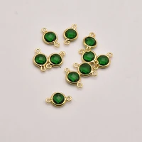 10 pcslot 12mm7mm natural emerald color double pendant natural stone jade making for diy jewelry necklace pendants ja0478