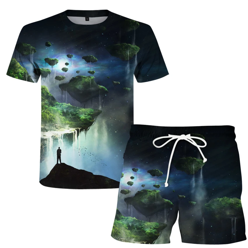 

Flame + white smoke new printing summer suit 3D men's gentleman casual men's suit s-6xl