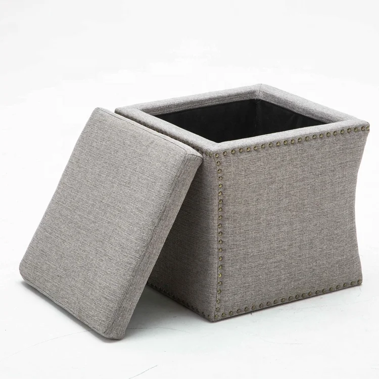 

New design Storage Ottoman Fabric Storage Box Bench Antique Ottoman Set