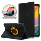 Чехол для планшета Samsung Galaxy Tab S5E T720T725 10,5 дюйма, вращающийся на 360 градусов кронштейн, складная подставка из искусственной кожи, флип-чехол с текстурой