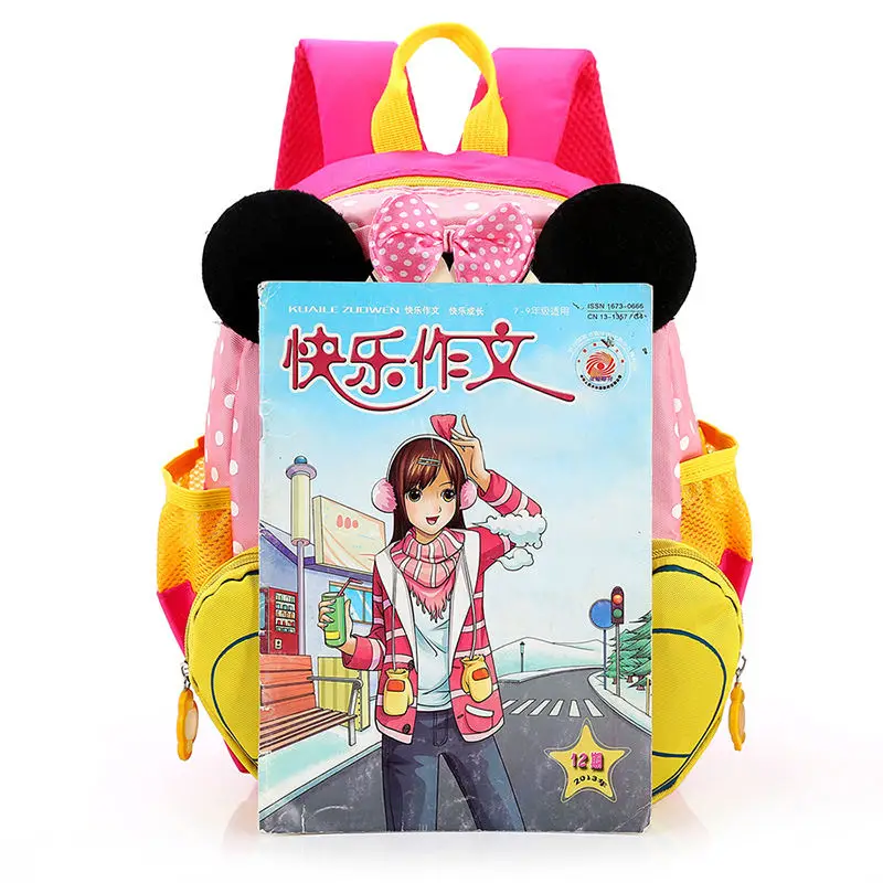 Disney Children's Backpack Baby Kindergarten Cute Cartoon Minnie Kids Mickey mouse bag for school | Plush Backpacks