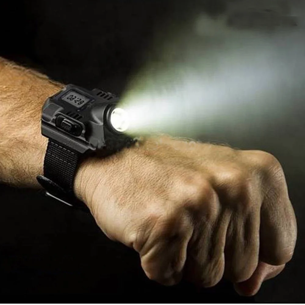 Светодиодный фонарик тактические часы с высокой мощностью перезаряжаемый