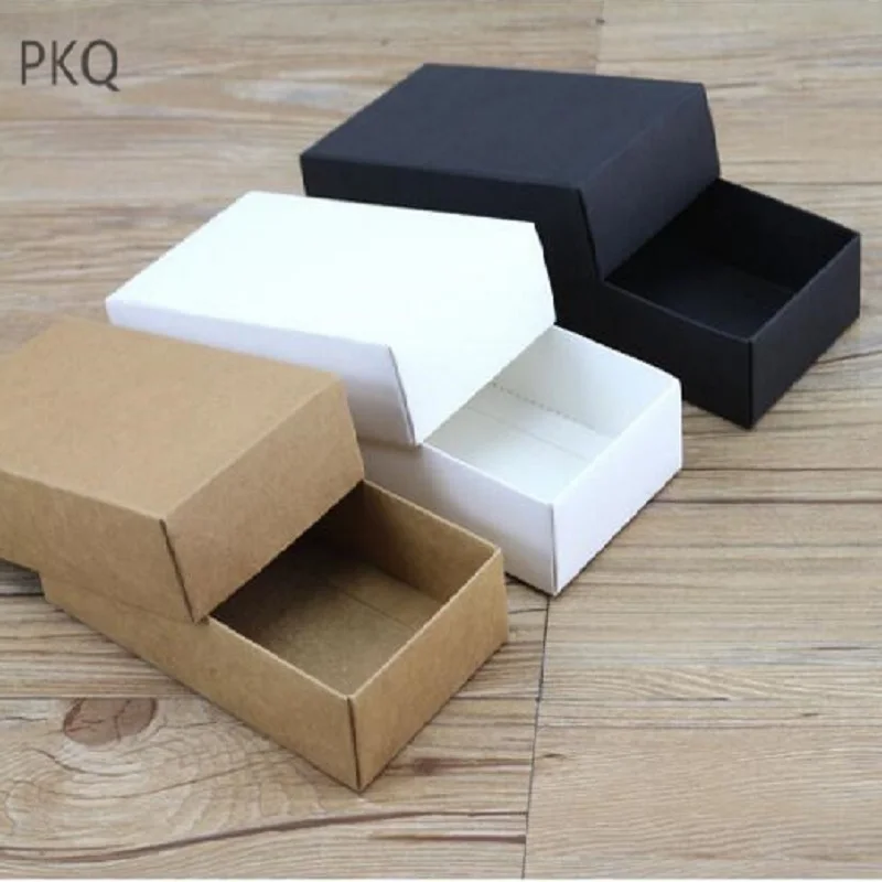 Коричневая Картонная коробка из крафт-бумаги 350 г/м2 ручная упаковка подарочные