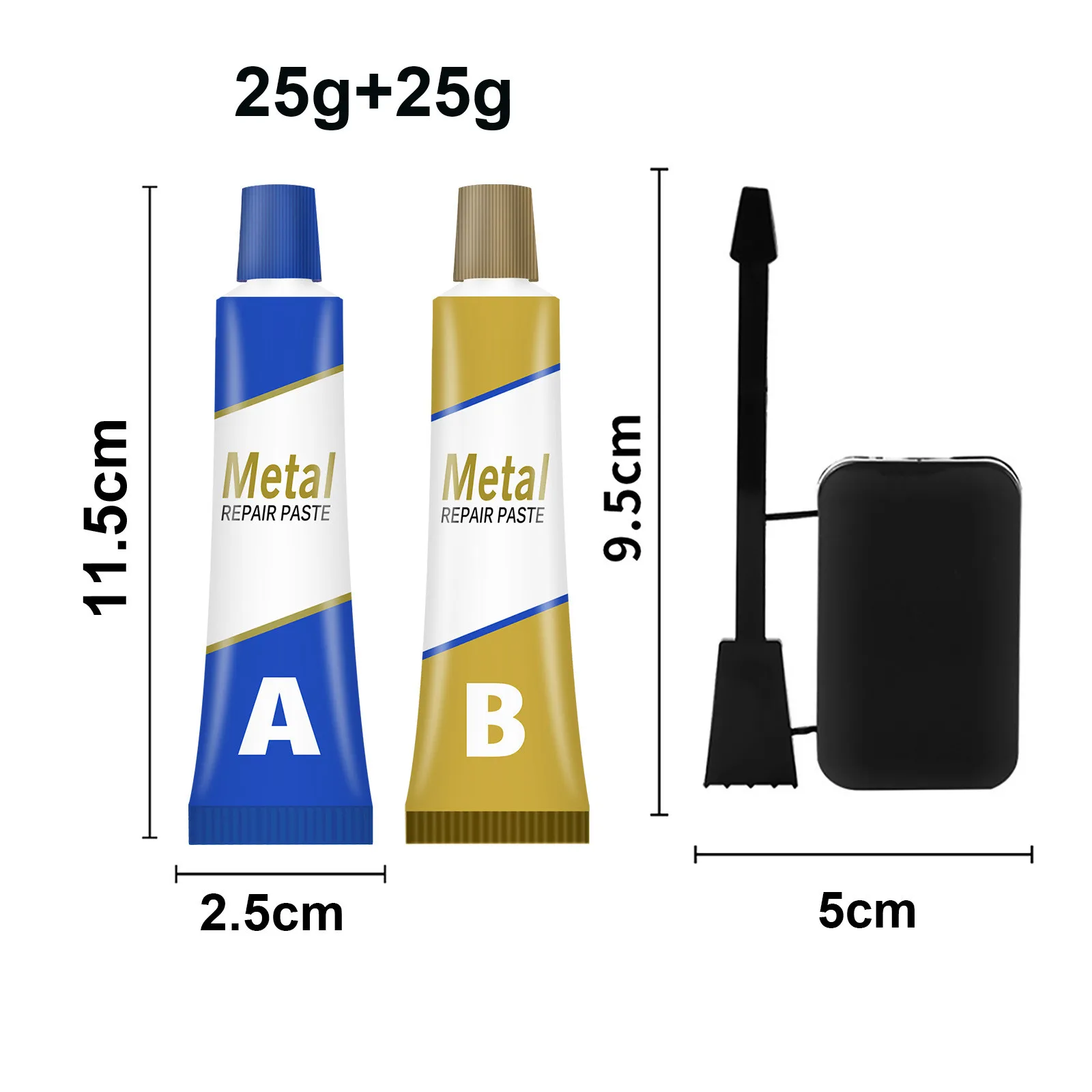 

NEW Industrial Repair Paste Glue Heat Resistance Cold Weld Metal Repair Paste A&B Adhesive Gel