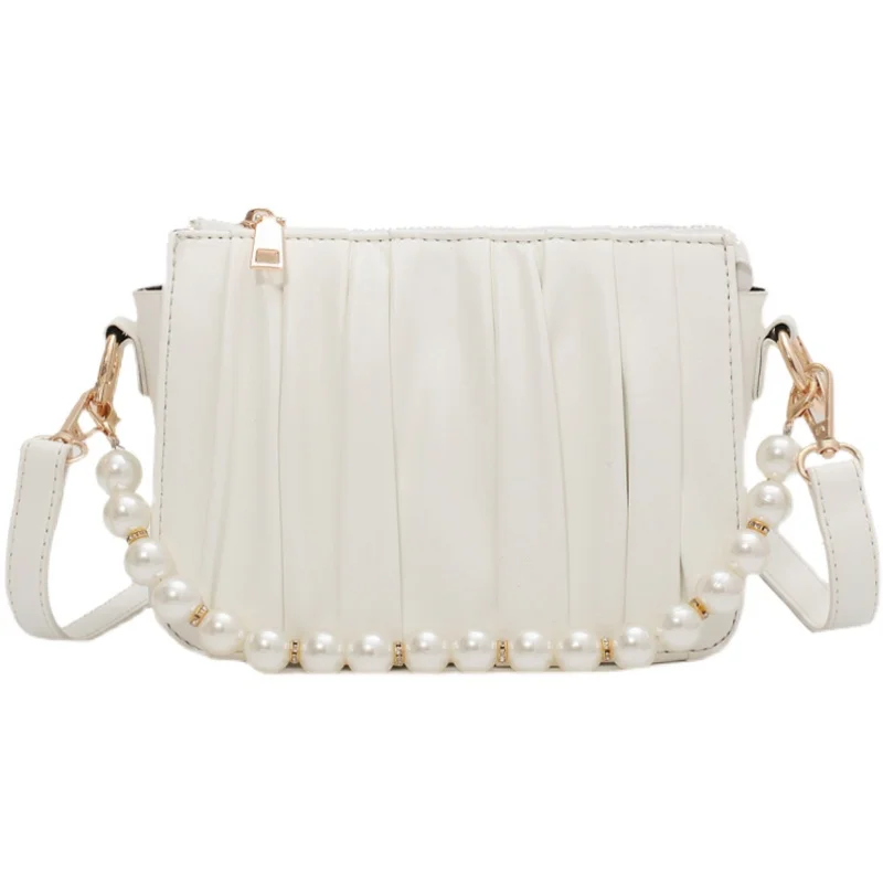 

Niche Design Handbags All-match 2021 New Fashion Messenger Bag Pearl Portable Square Bag Shoulder Bag Width: 20cm