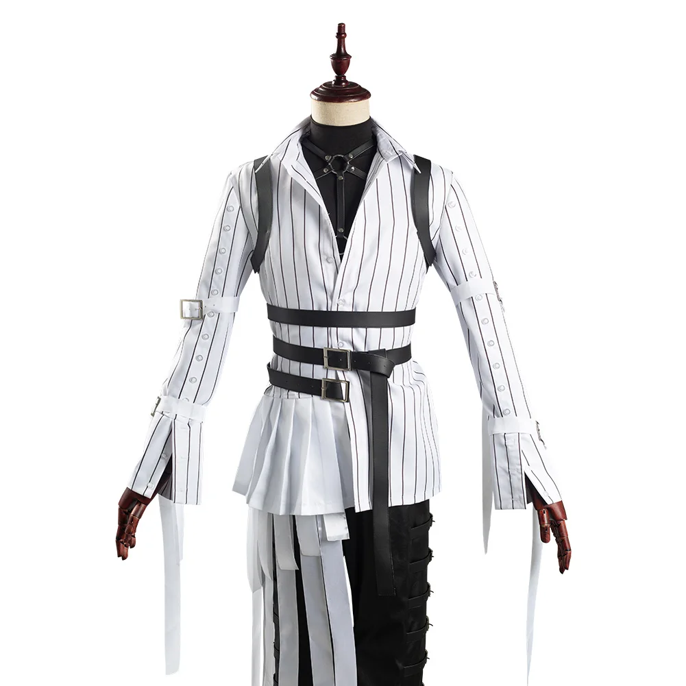 

Anime Twisted-Wonderland Azul/Floyd/Jade Cosplay Costume White Tassel Uniform Dresses Halloween Carnival Outfits