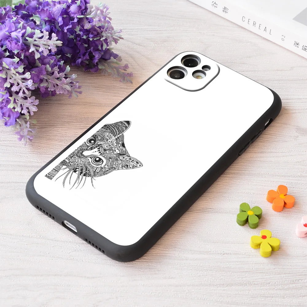 

For iPhone Curious Print Soft Matt Apple Case