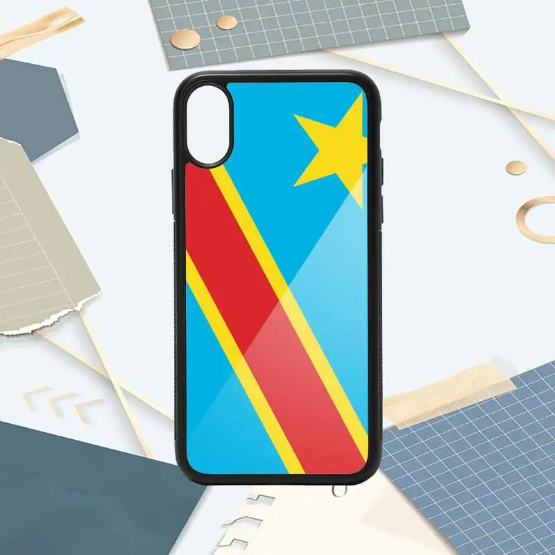

Congo National flag Phone Case PC for iPhone 11 12 pro XS MAX 8 7 6 6S Plus X 5S SE 2020 XR