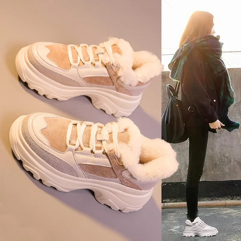 Leo/женские зимние кроссовки замшевые удобные для бега теплые женские ботильоны с