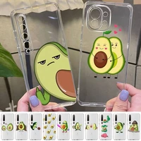 maiyaca cute cartoon fruit avocado phone case for redmi note 5 7 8 9 10 a k20 pro max lite for xiaomi 10pro 10t