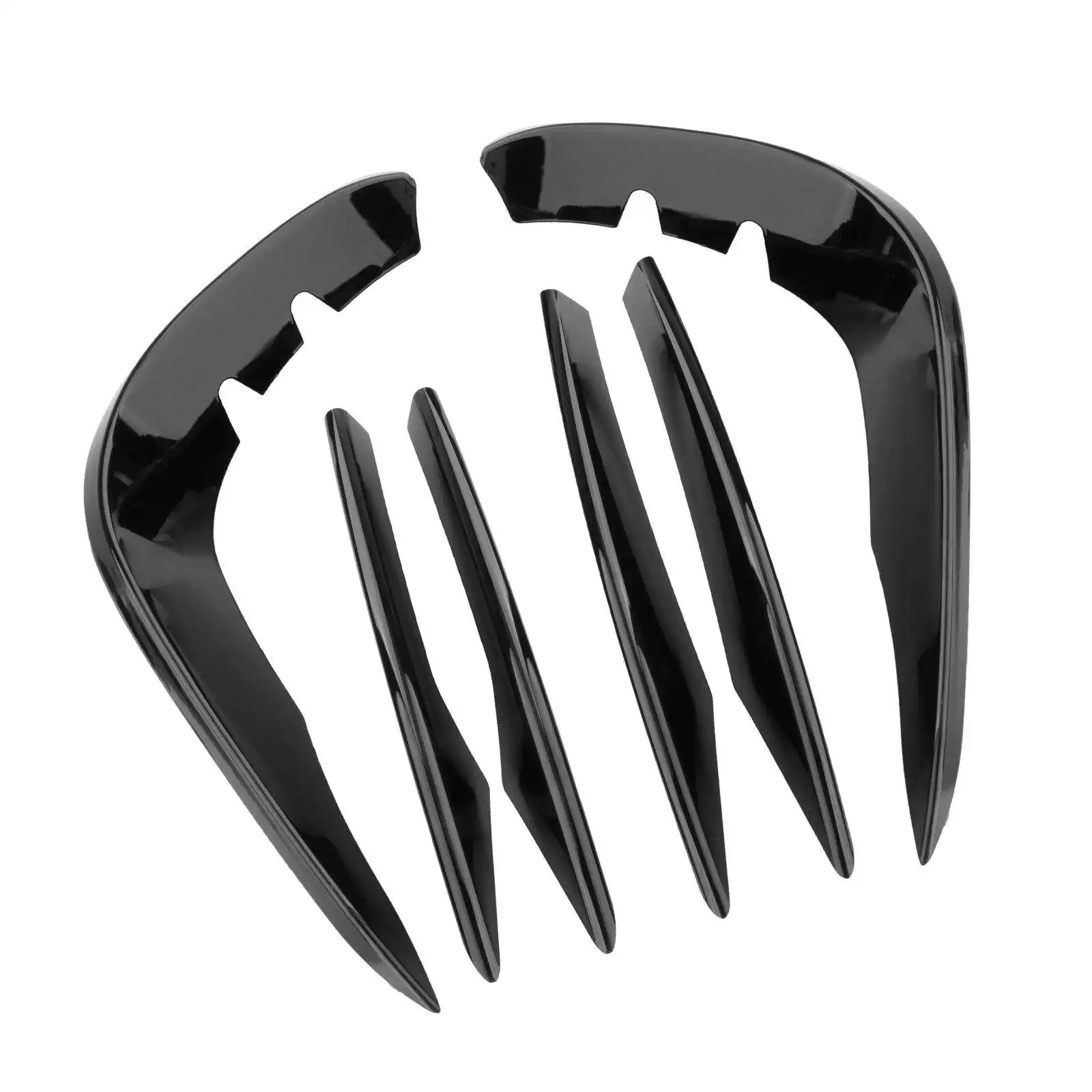 

6Pcs Front Bumper Fog Light Trim Cover Stickers Air Knife Lamp Strips for Mercedes GLC W213 W253 Grille Slats