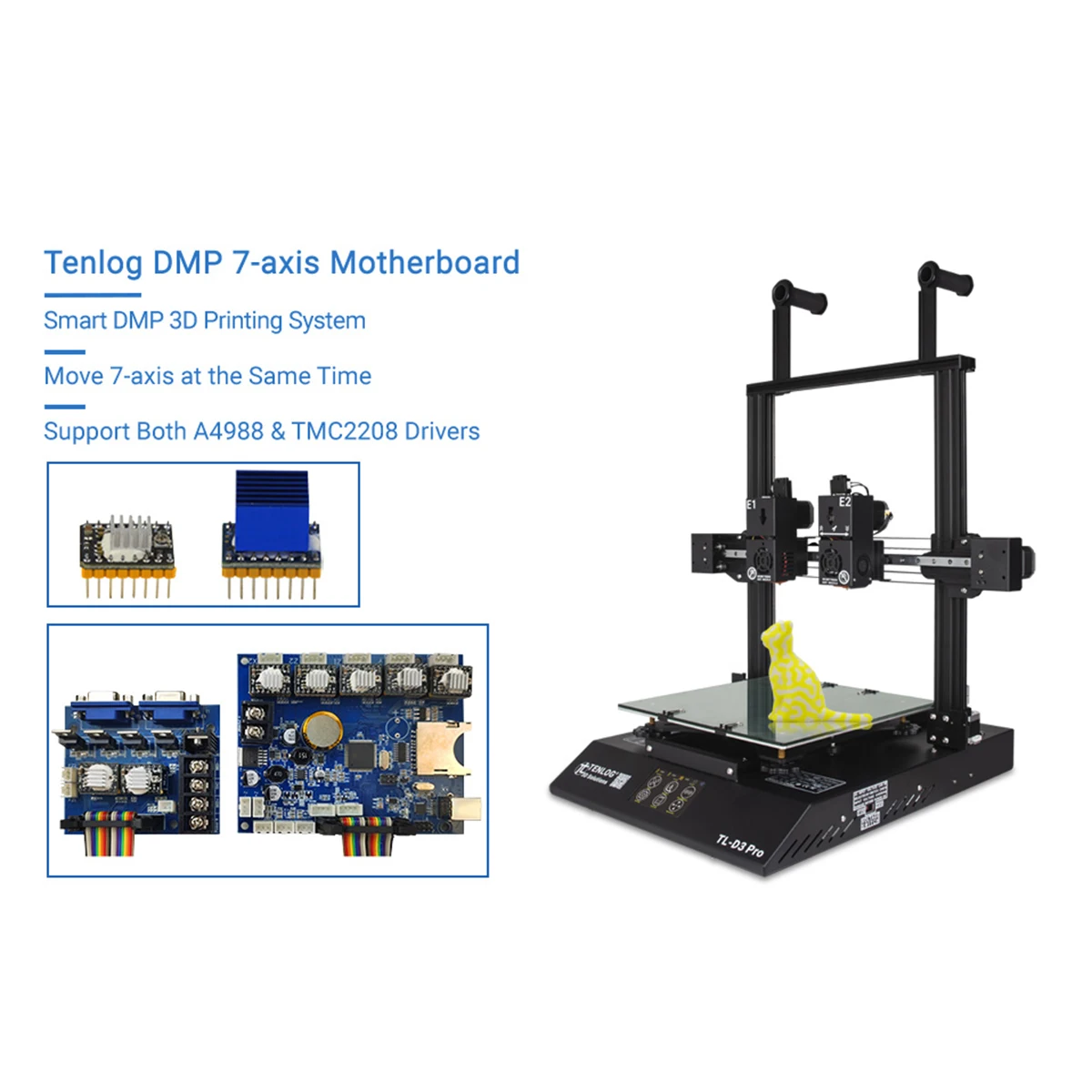 TENLOG TL D3 Pro 3D принтеры независимых двойной экструдер полностью закрытый корпус с