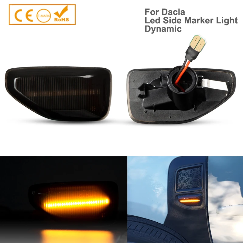 2x светодиодный динамический Боковой габаритный фонарь поворота светильник для