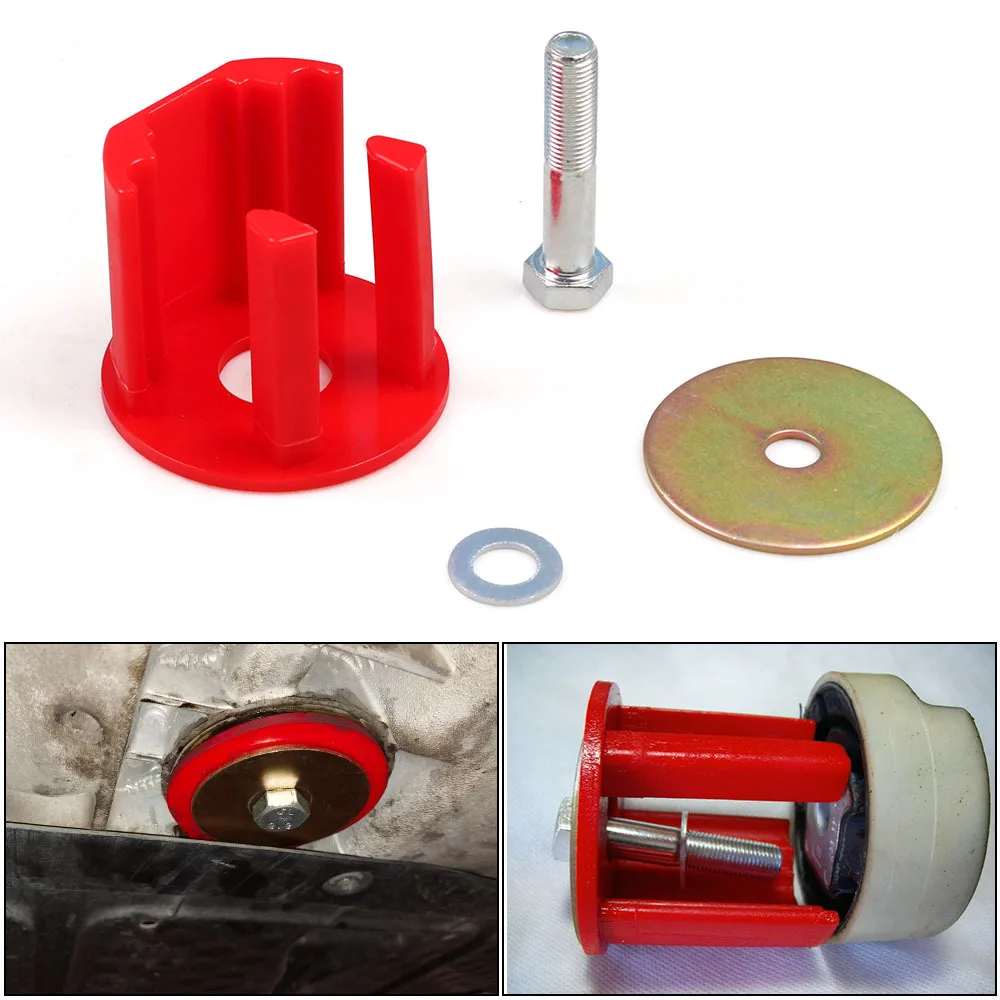

Red B6 Engine Torque Arm Insert Dog Bone Mount Kit For VW Golf GTI Rabbit Passat Tiguan EOS Audi A3 Q3 2.0TSI WLR-EMI01
