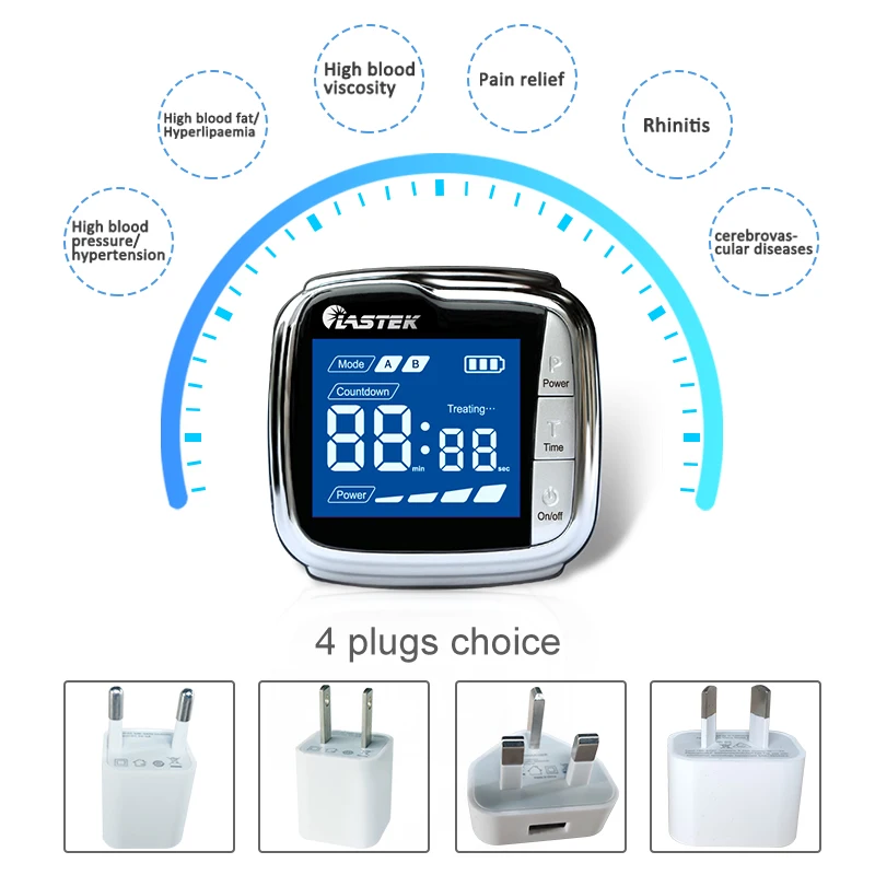 Лазерные наручные часы Lastek гипертония гиперлипидемия гиперглицемия диабет