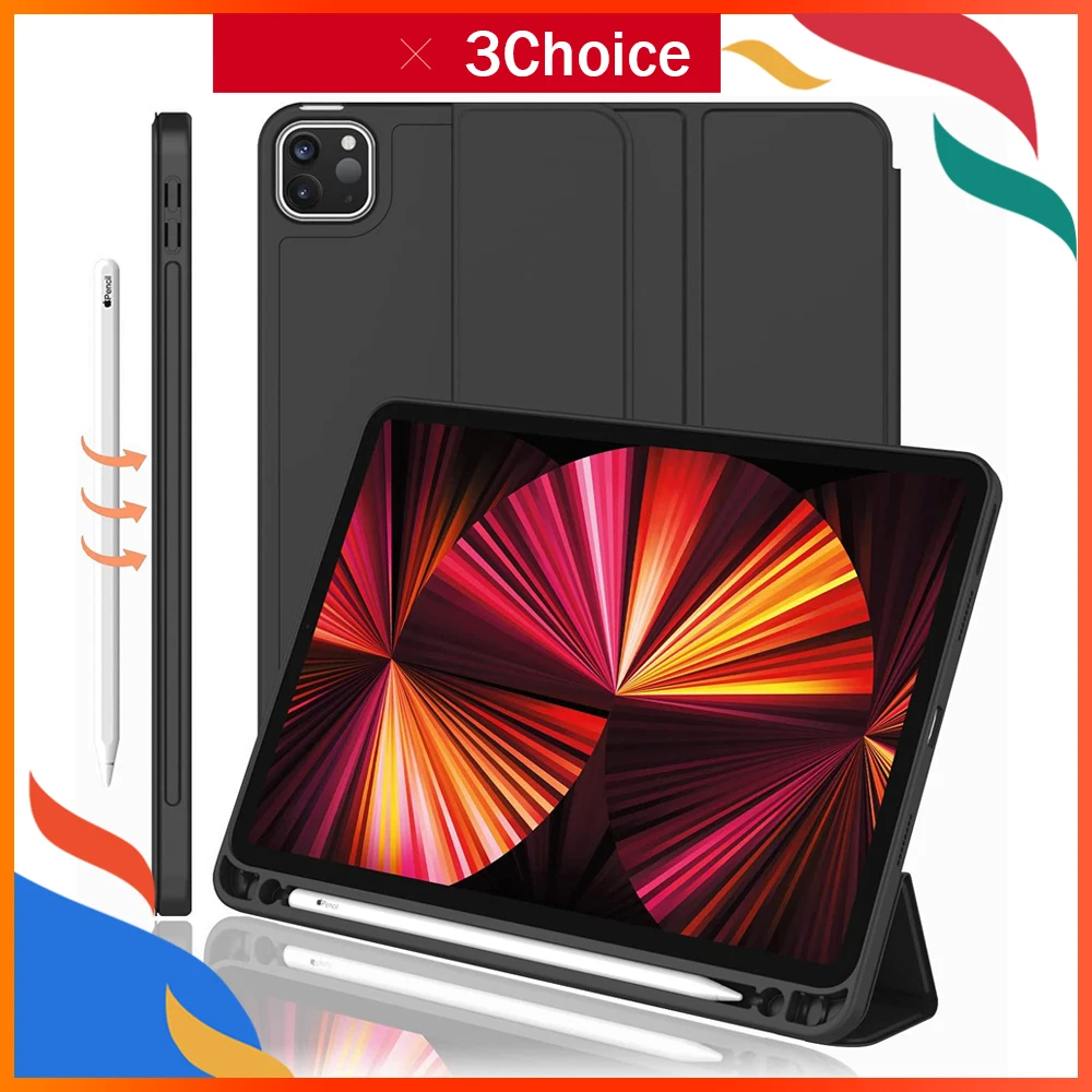 

Case for iPad Pro 11 12.9 2021 2020 Case with Pencil Holder for iPad Air 4 Case Air 2020 10.9 Funda