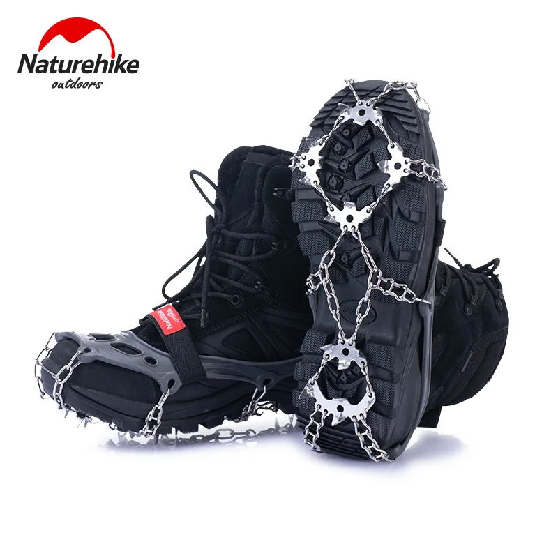 

Naturehike Explore Climbing Crampon Outdoor Anti-skid Sharps Snow Ice Cleat with 13/19 Spikes Stainless Steel Chain for Hiking