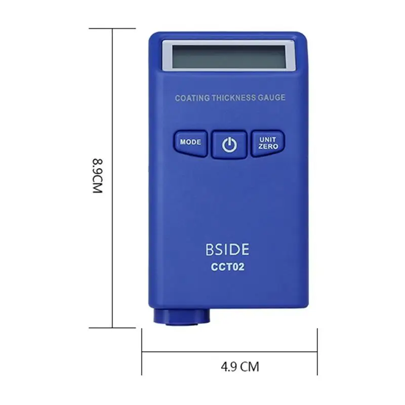 

BSIDE CCT02 Mini Digital Coating Thickness Gauge LCD Automotive Paint Tester Detection Meter Thickness Measurement Tool