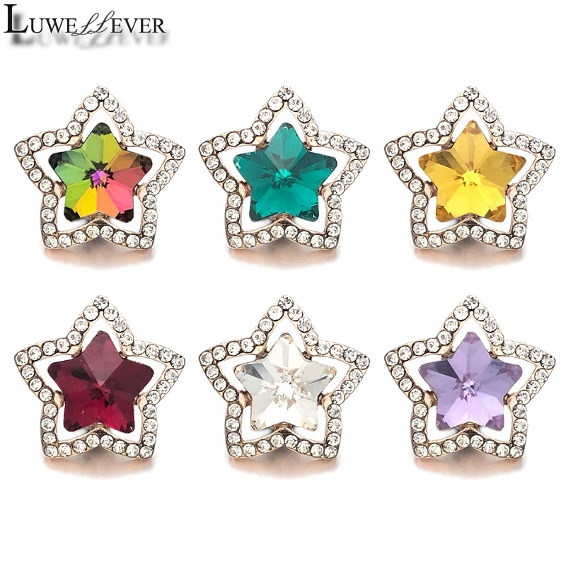 

New Component 014 Crystal 18mm Metal Snap Button For Bracelet Necklace Interchangeable Jewelry Women Accessorie Findings