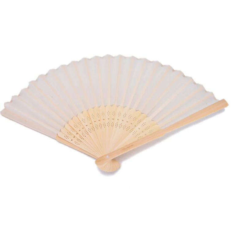 Складной ручной вентилятор Элегантный свадебный лазер с подарочной коробкой