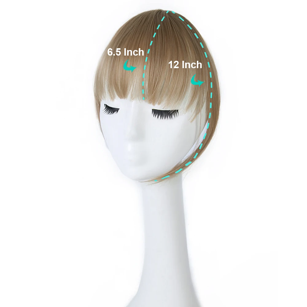 Синтетические волосы для женщин накладные челки наращивания бахромы зажим волос