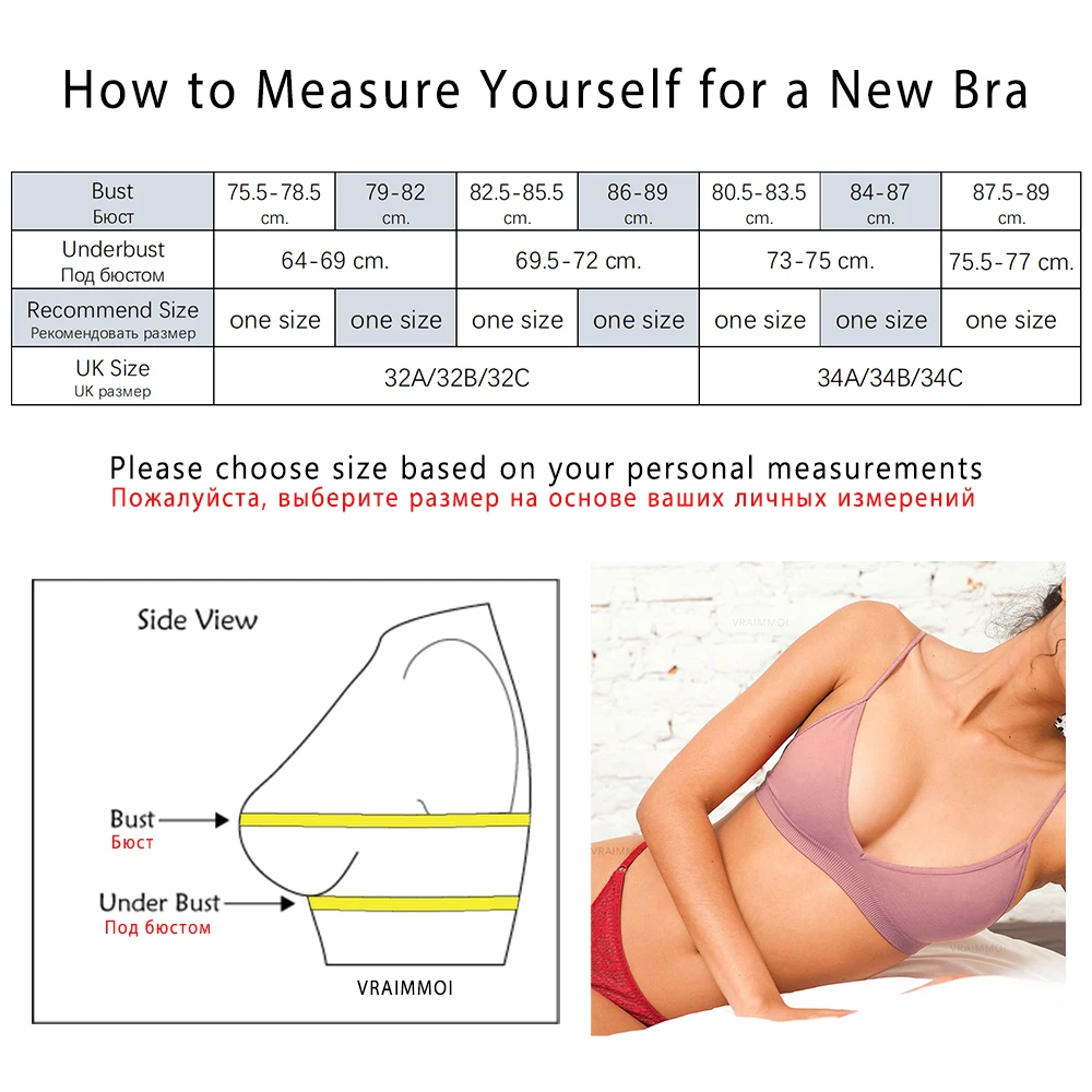 

Seamless Soft Bras for Women Underwear Thin Strap Wireless Push Up Bra Backless Comfort Bralette Top Sexy Lingerie