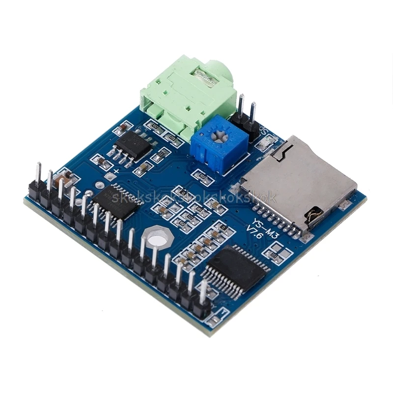 MP3 голосовой модуль SD/TF Голосовая трансляция триггер плеер + динамик F MCU SCM UI D03