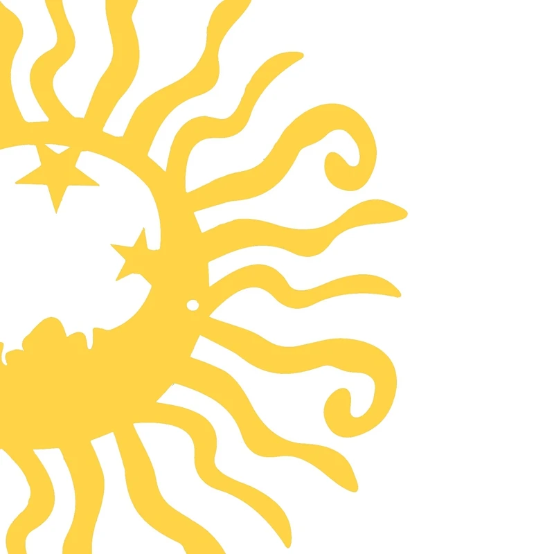 Солнечная Луна металлическая стена искусство стальной открытый декор активный