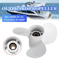 11 14 x 14 boat outboard propeller for yamaha 25 60hp 663 45958 01 el marine propeller 13 spline tooth white aluminum