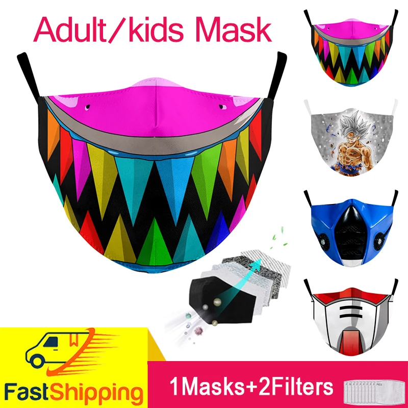 Маска Pm2.5 Забавный паттем печать гримаса Призрак Скелет Половина лица маска