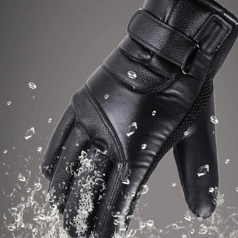 

Electric Heated Gloves PU Waterproof Warm USB Rechargeable Men Skiing For Smartphone Heated Electric Women Cycling Gloves G I4F0