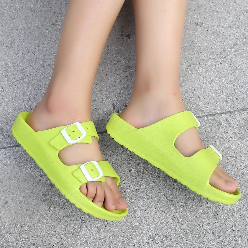 Сандалии женские дышащие без застежки пляжные шлепанцы повседневная обувь для