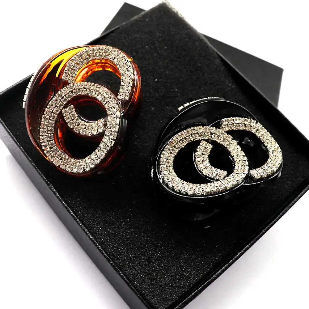 Высококачественные заколки для волос женщин и девочек с буквенным принтом полые