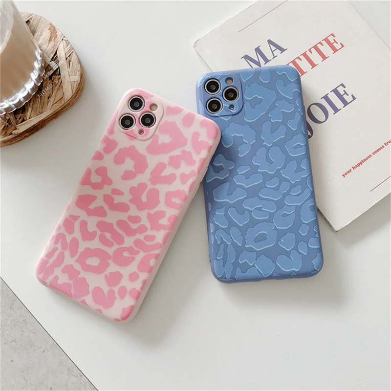 

Fashion Leopard Phone Case For iPhone 12 Mini 11 Pro Max X XR XS Max 7 8 Plus SE 2020 Cute Camera Protection Soft TPU Back Cover