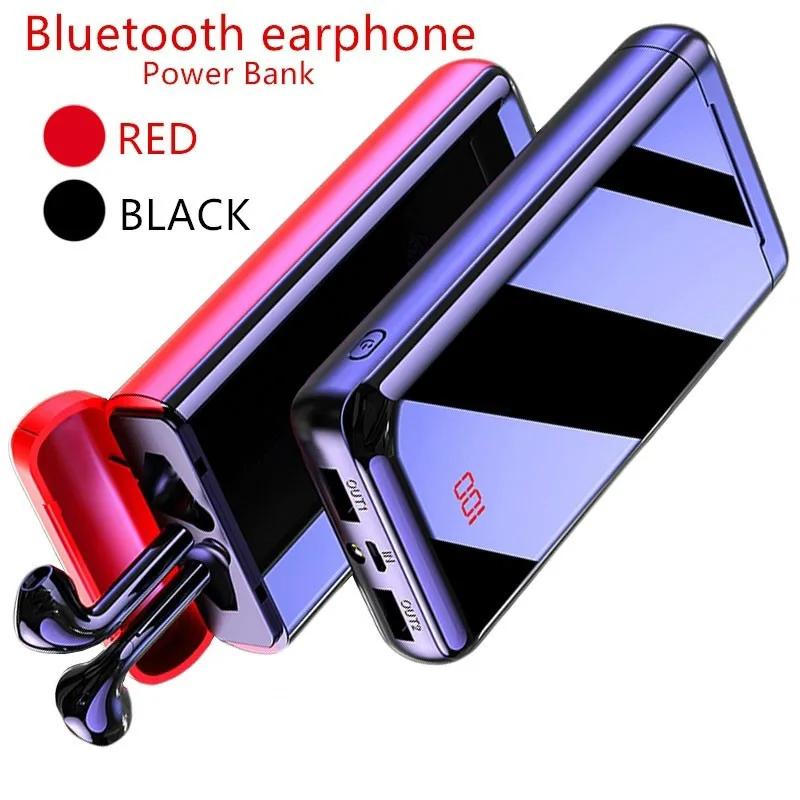 Внешний аккумулятор 10000 мА ч Bluetooth-гарнитура портативное быстрое зарядное