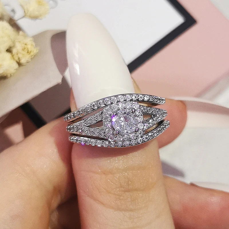 Moonso пара роскошные оригинальные кольца из стерлингового серебра 925 для женщин