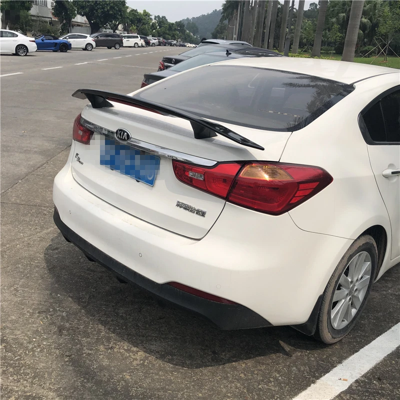 Для Kia Forte спойлер 2006 2018 K3 TF ABS пластик Материал заднее крыло автомобиля Цвет