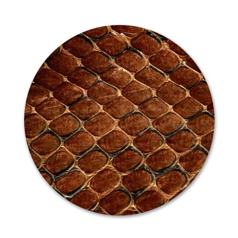 

Leather Snake Scales Badge Brooch Pin Accessories For Clothes Backpack Decoration gift 58mm