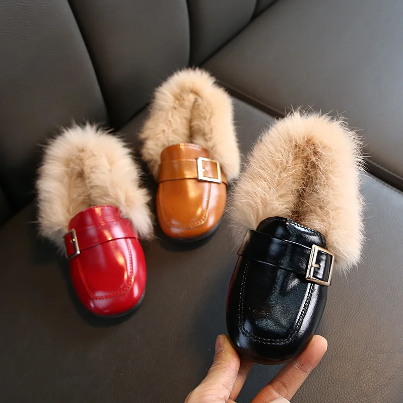 Обувь на плоской подошве для девочек коллекция 2019 года модная зимняя теплая