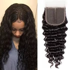 BEAUDIVA Бразильские глубокие вьющиеся человеческие волосы 4x4 на шнуровке, глубокие волнистые человеческие волосы 10-20 дюймов, настоящая длина волос Remy 4x4 на шнуровке