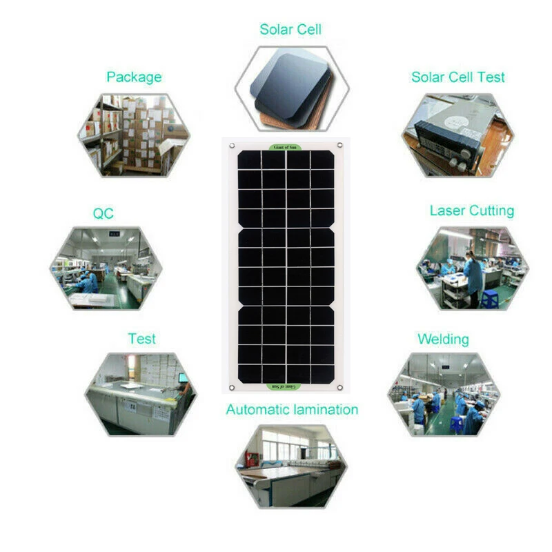 

30W Solar Panel Car Van Boat Caravan Camper Trickle Portable Battery Charger 12V