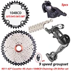 ZTTO MTB велосипед 9 групсет 1X 9 система 9 S 11-42T кассета 9 скоростей переключатель передач задний переключатель передач для 9V k7 Запчасти для горного велосипеда