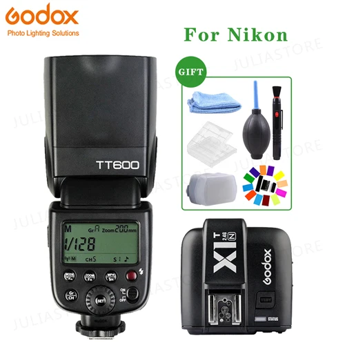 3 шт. Godox Thinklite TT600 TT600S камера вспышка рассеиватель+ X1T-N передатчик триггер для Nikon DSLR камера s - Цвет: TT600 and X1T-N