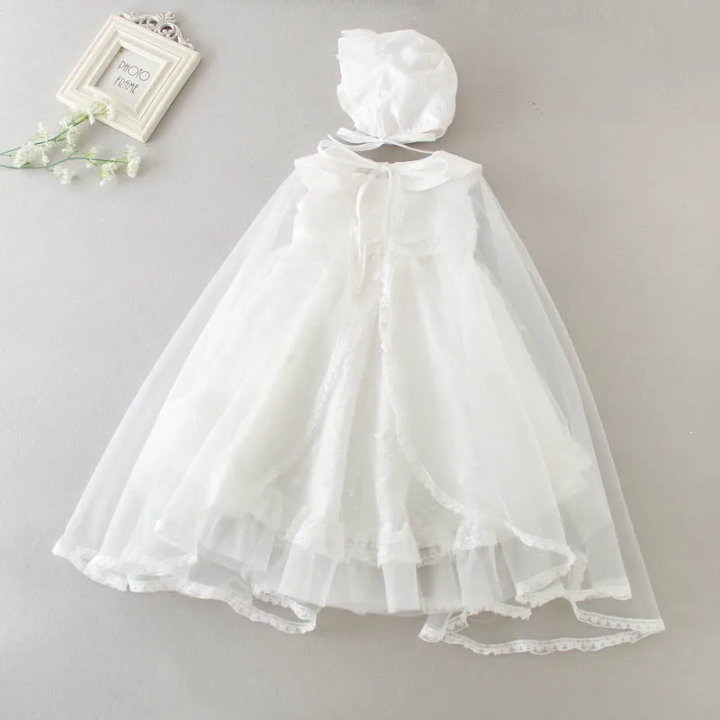 Long Baby Dress 02 IYEAL высокого качества для маленьких девочек платья для крестин для новорожденных платье для крещения длинное платье со шлейфом для детей; платье принцессы для новорожденных; 1 год Праздничная одежда - Цвет: Long Baby Dress 02