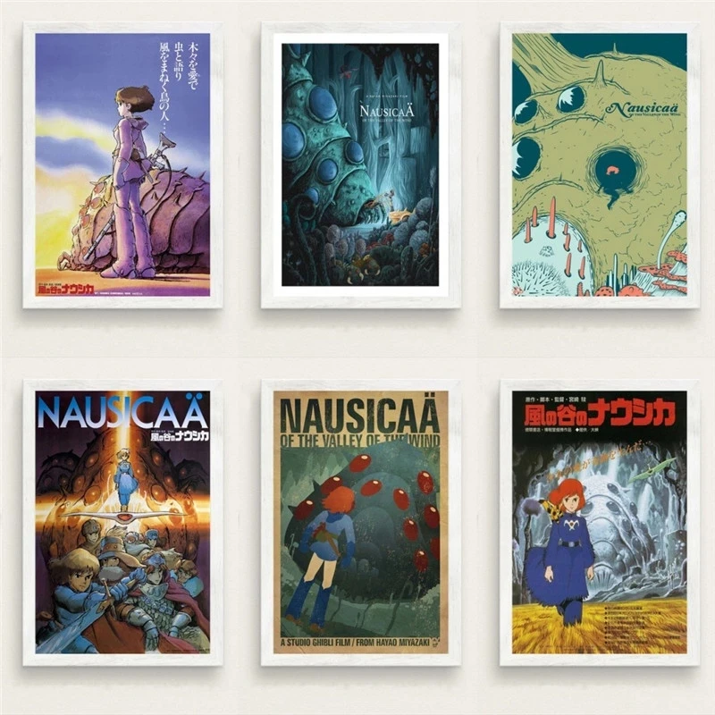 

Nausicaa Valley Of The Wind Classic Cartoon Movie Hot Japan Anime Art Painting Silk Canvas Comic Figure Poster Wall Home Decor
