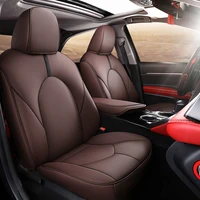 waterproof pu leather car seat cover set for toyota camry 80 2018 2019 high quality four season brown black red