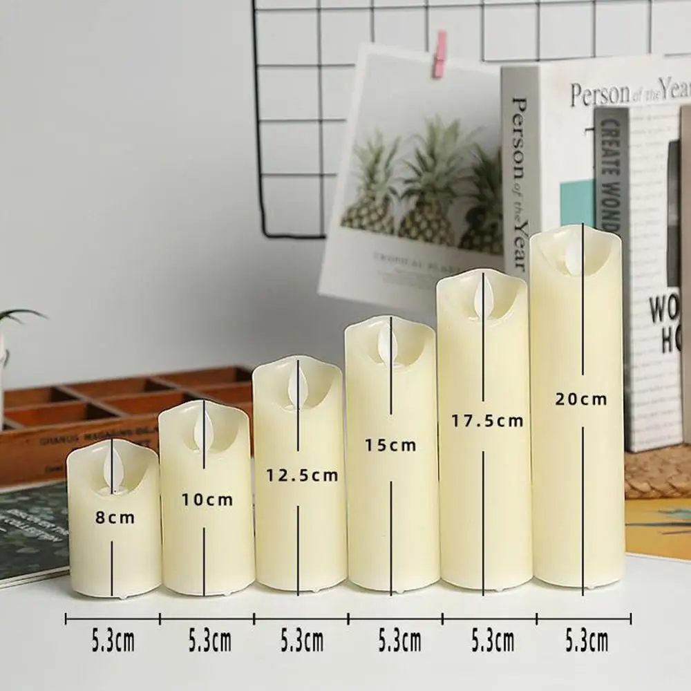 Светодиодный светильник для свечей 1 шт. беспламенный гладкий мерцающий